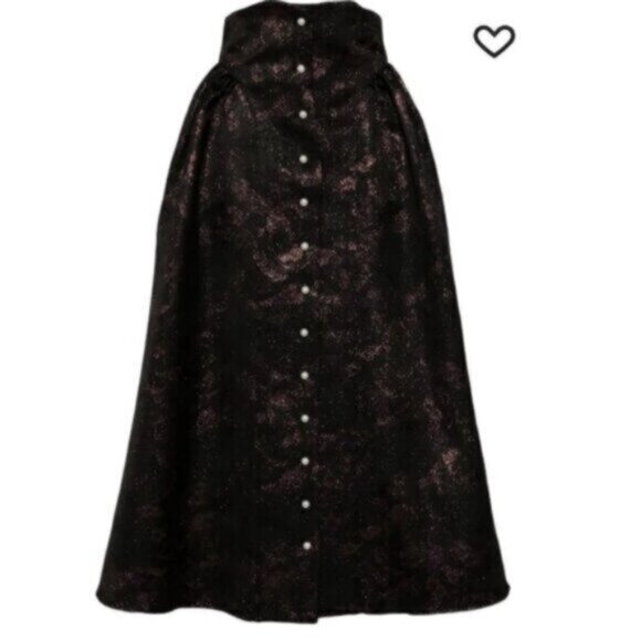 🌹HP🌹Batsheva Bella BNWOT metallic jacquard midi skirt 6 - Picture 12 of 15